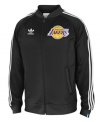 Sport your favorite team's gear with this court-ready Los Angeles Lakers track jacket from adidas.