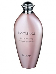 Sparkling Shower Gel transforms into a light, airy mousse with water, leaving skin comfortable and lightly scented with the fruity floral notes of Insolence. 6.8 oz. 