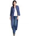 In a long duster style, this Alternative Apparel cardigan adds a dramatic look to any ensemble!