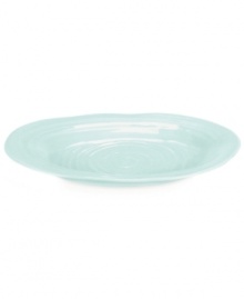 Celebrated chef and writer Sophie Conran introduces dinnerware designed for every step of the meal, from oven to table. A ribbed texture gives this celadon platter from Portmeirion the charm of traditional hand-thrown pottery.