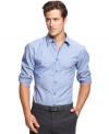 Slim and simply elegant: Plain-front shirt in lightweight cotton from BOSS Orange, the casual collection of Hugo Boss.