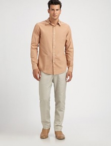 Crisp woven cotton, tailored in a classic button-down style.Shirt collarButton placketLong sleeves with button cuffsBack yokeCottonMachine washMade in Italy