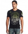 This triumph graphic t-shirt from Affliction is proof of your winning casual cool.