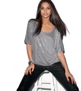 Studs make INC's slouchy tee look ultra edgy – and a touch sexy! Pair with black jeans for a rock star-chic look.