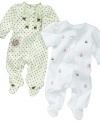 You'll want to snuggle up with your sweetie when she's wearing one of these footed coveralls from Little Me.