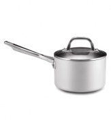 The Anolon Chef Clad saucepan works on so many levels, making rich sauces, rice and more with expert efficiency. Cook brilliantly with the combined efforts of brushed aluminum and clad stainless steel, two materials that guarantee even heating from top to bottom. Limited lifetime warranty.