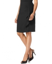 Add a feminine flourish to your weekday wardrobe with this ruffled skirt from Kasper's collection of suiting separates.