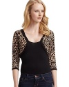 THE LOOKAllover leopard printRibbed knit trimOpen frontThree-quarter length sleevesTHE FITAbout 13 from shoulder to hemTHE MATERIAL80% viscose/20% nylonCARE & ORIGINDry cleanImportedModel shown is 5'10 (177cm) wearing US size Small. 