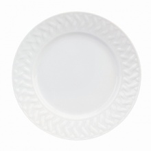 Traditional basket weave pattern made from white French Limoges porcelain.