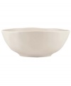 Find stylish versatility in the organic shape and matte-glazed finish of the Casual Luxe serving bowl from Donna Karan by Lenox. Durable stoneware in a soft pearl hue is an ideal host for everyday meals and a natural go-to for entertaining.