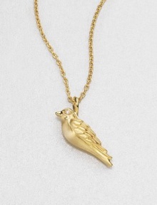 EXCLUSIVELY AT SAKS.COM From the Meadowlark Collection. A whimsical design with brilliant diamonds set in 18k gold plated sterling silver on a link chain. Diamonds, .02 tcw18k goldplated sterling silverLength, 16-18 adjustablePendant size, about .3Lobster clasp closureImported 