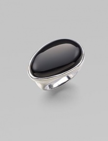 From the Scultura Collection. Rich onyx cabochon makes a statement on this curvaceous creation of sterling silver.Onyx cabochon Sterling silver Width, about 1 Imported