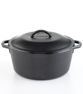 Rich with history and American-made pride, this cast iron beauty is ready to use and seasoned to a treasured black patina that offers a healthy approach to nonstick cooking. Even heating and retention, plus long-lasting durability, put this chef's essential at the home on your range.