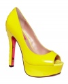 Colorful and bold. Betsey Johnson's Sitan pumps are super bright with sexy lace-up detailing on the back and heel.