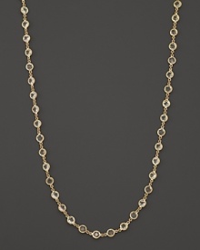 Faceted white sapphires glittering 18K yellow gold. A Temple St. Clair signature charm adorns the clasp.