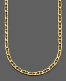 Pure & simple, this beautiful marine link necklace is crafted in 14k gold. Approximate length: 18 inches.