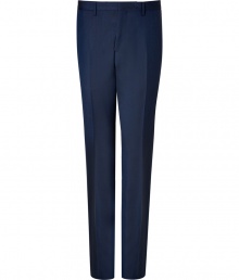 With their sharp modern fit luxe blend of wool and mohair, Burberry Londons Mansell trousers put a chic, sartorial spin on workwear - Flat front, side and buttoned back slit pockets, sharply creased leg, hidden hook and button closures, zip fly, belt loops, unfinished hemline for custom tailoring - Modern slim fit, narrow straight leg - Team with the matching blazer and a flawless button-down for work, or dress down with a pullover and Chelsea boots for weekday sophistication