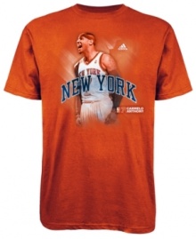 Pay homage to your favorite NBA player with this Carmelo Anthony New York Knicks t-shirt from adidas.