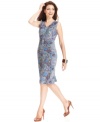 Be pretty in paisley with Ellen Tracy's printed sheath dress. Take it from desk to dinner with nude pumps and a sleek blazer.