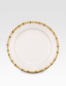 An elegant, extremely versatile dinner plate in lasting ceramic stoneware with handpainted bamboo detail. From the Classic Bamboo Collection11 diam.Ceramic stonewareDishwasher safeImported 