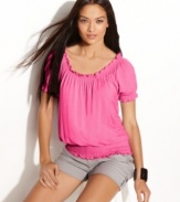 Give any outfit a boho-chic touch with INC's cute and comfortable peasant top!