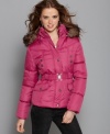 Fashionable and functional, this faux fur trimmed Dollhouse puffer coat will keep you looking cute in the cold!