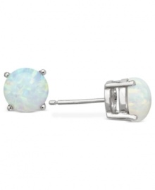 Celebrate your favorite month of the year with these October birthstone earrings by CRISLU. Stud earrings feature round-cut, opal-colored cubic zirconias (3 ct. t.w.) set in sterling silver with a platinum finish. Approximate diameter: 1/4 inch.