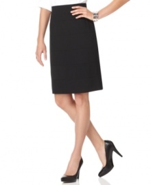 With a horizontal panel construction, this Alfani pencil skirt is perfect for a classic workwear look!