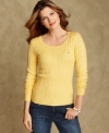 A seasonless cable-knit sweater from Tommy Hilfiger makes a wonderful gift for anyone on your list...or for yourself!