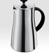 Elegant form and function come together in this versatile French Press that also works brilliantly as a thermos and polished jug. A double wall of stainless steel keeps coffee hot for a longer period of time, while the removable plunger mechanism enables the press to used as a serving vessel for hot and cold beverages.Non-slip grip Santoprene handle3-part stainless steel plungerFine mesh filter8-cup/34-oz.