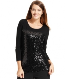 Calvin Klein's top makes it easy to add sparkle to your outfit, whether you're dressing up for a night out or going for festive office style.