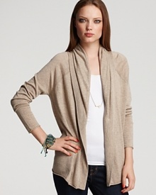 Exclusive to Bloomingdale's, this easy Joie cardigan lends luxe to your layering collection. Rendered in an open silhouette with rolled hems, the shawl-collared look is as perfect for work as it is for weekends.