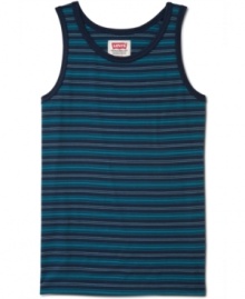 Stripe it up this summer with a hot-weather staple: a sleeveless tank from Levi's.