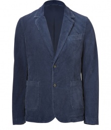 With a preppy-cool aesthetic, this cotton cord blazer from Closed is a new-season must-buy - Notched lapels, long sleeves, two-button closure, single chest pocket, patch pockets at waist, single back vent - Classic tailored fit - Wear with a cashmere pullover or long sleeve henley and jeans or tailored trousers