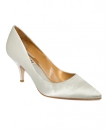 So glamorous. The Monika II single-sole evening pumps feature a pointed toe and a leather sole.