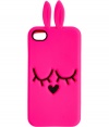 Snap a fun face onto your iPhone with Marc by Marc Jacobs animal print cover - Fits 4G iPhones, oversized ears - Carry alone or stash away into bright leather shoulder bags