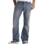 Subtle whiskered details add some edge to these throwback boot cut blues from Levi's.