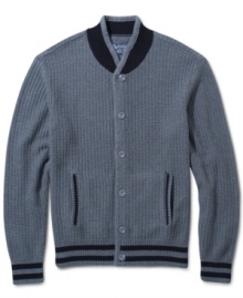 This varsity cardigan sweater from American Rag will get you that polished preppy look for fall.