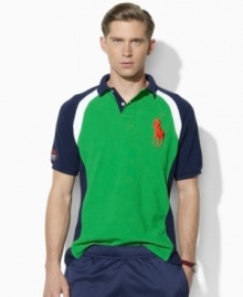 Embrace preppy heritage and sporty style in Ralph Lauren's official limited edition US Open polo shirt, designed in a trim fit from breathable cotton mesh.