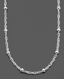 Better than your basic chain, this beautiful sterling silver necklace by Giani Bernini features shining beads. Approximate length: 20 inches.