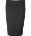 Luxurious black skirt in a viscose-cupro blend - decorative, elegant shape - a modern classic by Givenchy with famous slenderizing pencil skirt - small waistband - slim, figure enhancing skirt, just above-knee length - exclusive no-nonsense basic and so versatile - perfect for wear in the office with a suitable blazer and blouse, but sexy with a tank top and biker jacket