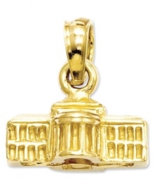 The White House makes an iconic addition to your charm collection. Crafted in 14k gold. Chain not included. Approximate length: 1/2 inch. Approximate width: 1/2 inch.