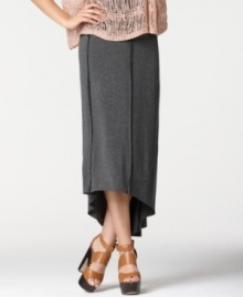 Take your look to new lengths this season with Bar III's maxi skirt, punctuated by a high-low hem!