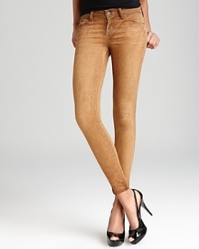 Rendered in supple faux suede, these GUESS skinny pants are a fall-perfect alternative to your standard neutrals.