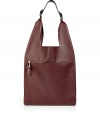 Inject bold style to your off-duty look with this colorful leather shoulder from Jil Sander - Modernized hobo style with adjustable shoulder strap, front zip pocket, large fold out internal pocket - Perfect for weekend chic or stylish travel