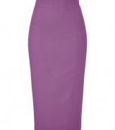 Finish your look on an impossibly feminine note with LWren Scotts chic mauve pencil skirt - Hidden metal back zip, paneled construction, kick pleat - Exquisitely flattering figure-hugging fit - Pair with silk tops and platform pumps for a seamless transition from work to cocktails