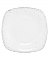 Forecast modern whimsy at meal time with the Silver Mist square plates from Lenox Lifestyle dinnerware. The dishes in this collection--like this salad plate--feature shimmering droplets that trickle in from the platinum-banded edge of bright white bone china. Qualifies for Rebate