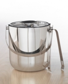 Better close your tab--this gleaming ice bucket from Hotel Collection means you can expertly prep and chill your favorite cocktails at home! With coordinating tongs and a classic silhouette in mirror-polished stainless steel.