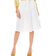 Lighten up your look this summer in Charter Club's cotton skirt, complete with dainty lace at the hem. It looks so fresh paired with a vibrant top and punchy shoes!