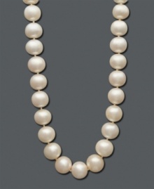 Nothing exudes elegance more than a classic pearl necklace. With a 14k gold clasp, Belle de Mer's sophisticated strand features cultured freshwater pearls (12-13 mm). Approximate length: 18 inches.